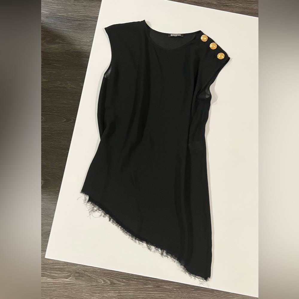 NWOT, Balmain black top (sizes S & M)